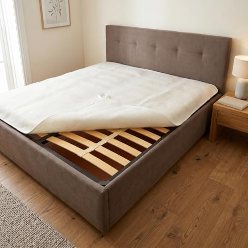 MAXIME MAISON - Couvre-Sommier, Cache Sommier 140x190 en Feutre Made in Italy, Protege Sommier 140 x 190, sous Matelas avec des Lacets aux Coins, Matériau Hypoallergénique, Anti-Acariens, Respirant