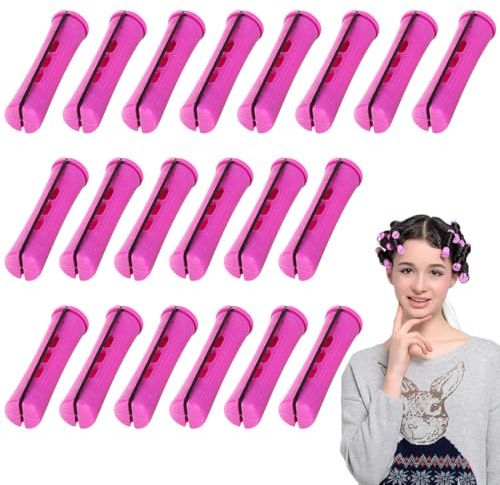 EIH1 20 Pezzi Aste Permanente Lunghe Aste Perm Capelli Plastica Aste Onda Fredda Rullo Bigodini Arricciatura Capelli Strumenti Styling Capelli Parrucchiere 19 * 83 cm