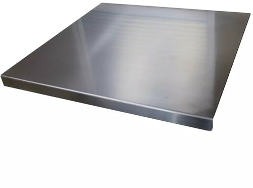 Spianatoia in Acciaio Inox 59x99 cm – Superficie Igienica, Resistente e Facile da Pulire – Piano da lavoro con Piega, ottimo per Impastare Pizza, Pane, Dolci, Pastasfoglia.