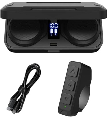 Auricolare wireless ricaricabile, auricolare per casco da moto, auricolare wireless con cancellazione del rumore, per bici portatili, auricolare ricaricabile per ascoltare musica