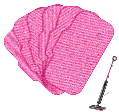 Schenley Confezione da 6 Panni in Microfibra per Scopa a Vapore, Lavabili e riutilizzabili, Accessori compatibili con Scopa a Vapore schenley SLFCSM051