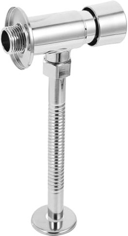 Angoily valve de chasse d'eau robinet de toilette pièces de valve de toilette robinet de chasse d'urinoir de réservoir de te vanne de se d'eau manuelle cuivre Silver