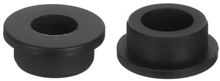 QUARKZMAN 2 Pezzi Occhielli in Gomma 27mm Foro di Perforazione, Passacavi Guarnizione 18mm ID Gommini Passacavo Scrivania Nero Siliconica per Tappo Organizzare Filo Cablaggio Casa Auto