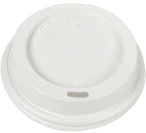 1000 X 8 OZ White or Black Disposable Lids For Paper Cups 6oz - 8oz Plastic Sip-Through Lids For hot and cold drinks Paper Coffee Tea Cups, Disposable, Pack of 1000