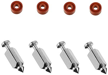 UPKOCH Soupapes à Flotteur à Aiguille Pour Carburateur De Tondeuse à Gazon, Kit 4 Pièces Compatibles 398188, Acier Robuste, Accessoires De Réparation Pour Jardin