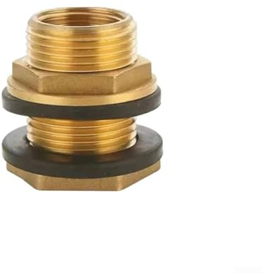 Conector de tanque de agua de latón para acuarios y riego de jardín, garantiza un rendimiento a prueba de fugas con sello de silicona mejorado (G3/4)