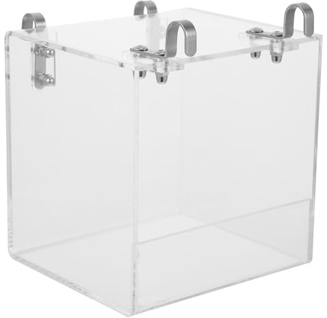 Artibetter Vogelbadewanne Acryl Duschbox mit Glatten Kanten Vogelkäfigzubehör für Papageien Spatzen Kleintiere Haushalt