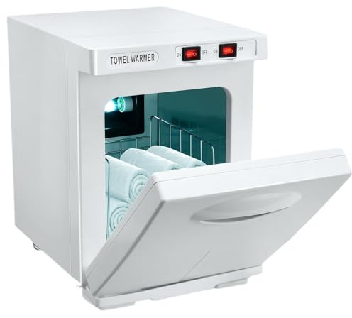 JDKJAG 176°F 5L Hot Towel Warmer Bucket, Hot Towel Cabinet, Sterilizer UV Towel Warmer, Professional Sterilizer Box, for Hair Salon, Bathroom, Beauty, Home Office, Gym (B-white)