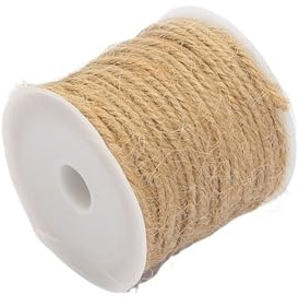 Cuerda de yute vintage Cordel de yute 5-15 m/rollo, cuerda arpillera, cáñamo for fiestas, bodas, envoltorios, manualidades y decoración floral Cuerda de cáñamo para jardinería(Color-3)