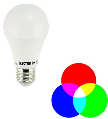 ElectroDH Bombilla LED RGBW Multicolores E27 7W (Mando a Distancia no Incluido)