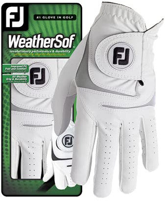 Footjoy Weathersof Golfhandschuh, Herren, Weiß/Grau, S