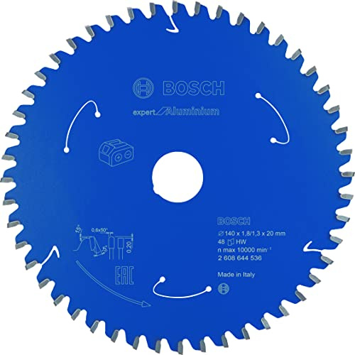 Bosch Professional 1x Kreissägeblatt Expert for Aluminium (Aluminium, Sägeblatt Ø 140 x 20 x 1,8 mm, 48 Zähne, Zubehör Akku Kreissäge)