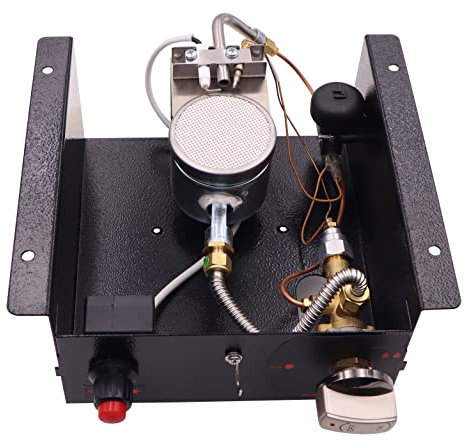 Meter Star - Kit de calefacción de gas de repuesto, tubo de gas propano, caja de control de calentador de aire de 10 mm para exteriores, kit de montaje de calefacción para estufa