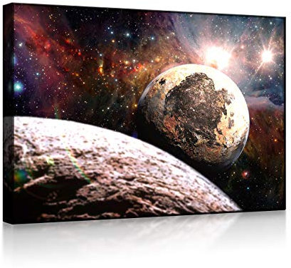 lightbox multicolor | Bilder beleuchtet | Alien Planeten im Weltall | 80x60 cm | Front Lighted