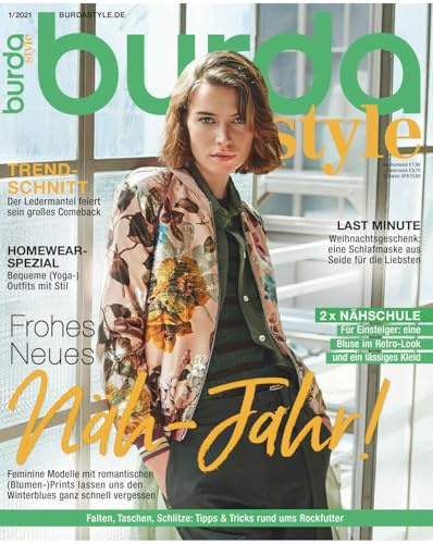 burda style Nähmagazin: Januar-Ausgabe [2021-01], Schnittmuster ideal geeignet für Anfänger und Näherfahrene