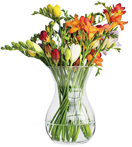 TREND FOR HOME Blumenvase Vase Glas Glasvase für Blumen Glasblumenvase Tischvase Dekovase Klarglasvase Deko-Vase aus Glas Wohnzimmer Deko Dekorative Vase | H. 18 cm | Poppy | 1229 ml
