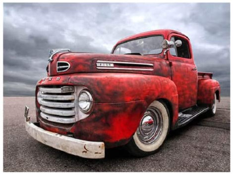 ZMHZMY Malen nach Zahlen Oldtimer Classic Cars Trucks Vans Painting by Numbers Kit DIY ölgemälde Kit für Erwachsene, Kinder, Anfänger Painting Set 16x20 Zoll Leinwanddruck Wandkunst Dekoration