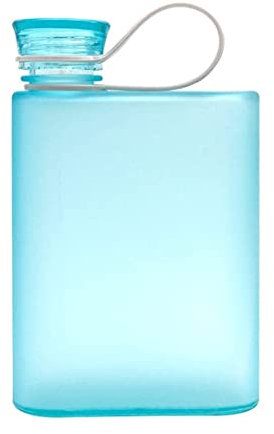 Bottiglia Acqua Bottiglia Borraccia Quadrata da 380 Ml per Uomo/Donna, Borraccia Portatile Antigoccia Addensata per Sport/Ciclismo/Escursionismo Borracce Borraccia Sportiva (Color : D-Blue)