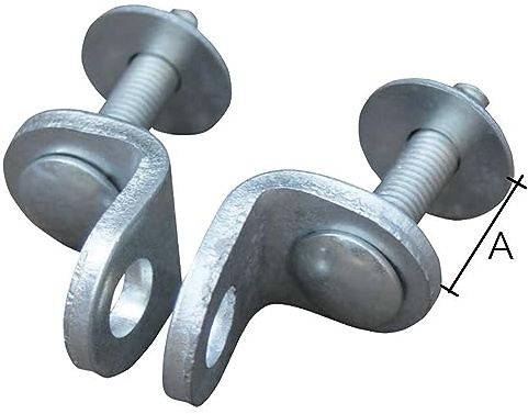 1COPPIA OCCHIOLO PORTA LUCCHETTO fisso - dist.perno/occhio mm.26 (A)