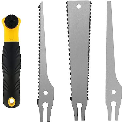 Sega giapponese deuson a mano tagliente ad alta acciaio al carbone sega sega ergonomica sega a filo con slittamento con 3 lame da sega che tagliano lo strumento di taglio per il giardinaggio di potatu