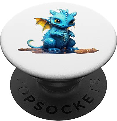Cute Blue Dragon PopSockets Swappable PopGrip