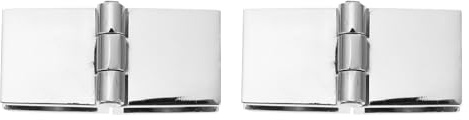 Uonlytech Lot de 2 charnières de porte en verre pour armoire en verre - Charnières de porte en acier inoxydable - Raccords de porte de douche - Charnière pivotante en verre - Charnière en verre -