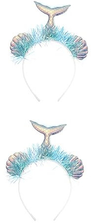 FRCOLOR 2 Stk Haarschmuck Für Meerjungfrauen Partygeschenke Für Meerjungfrauen Mermaze Meerjungfrauen Meerjungfrau Kopfbedeckung Meerjungfrau-party Meerjungfrau Haarband Schal Kind