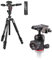 Manfrotto Befree 3-Way Live Advanced Kit Vidéo de Voyage, Aluminium avec Tête Fluide pour Caméscopes et Appareils Photo Compacts, et Tête à Rotule 494, Accessoires Photo pour Créateurs de Contenu