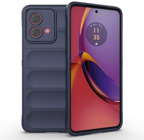 SEAHAI Funda para Motorola Moto G84 5G Estuche, [Diseño de Bolsa de Aire Anticaída] Robusto Carcasa de Suave Silicona Ligera PC + TPU Bumper Anti-caída Rubber Caso - Azul Oscuro