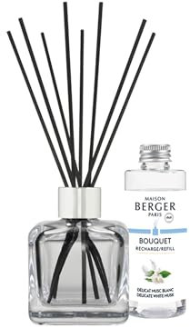 Lampe Berger Lampada Catalitica Bouquet Profumato con Bastoncini 100ml Délicat Musc Blanc