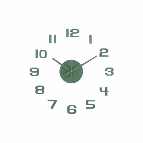 Karlsson Wanduhr DIY Sunset Numbers - Grün - Ø35cm | Rund - skandinavisch - Polypropylen - PP - Wanduhr Modern Wohnzimmer - Wanduhren