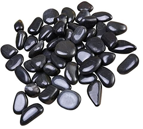 KITANDOVE 1satz Dekorativer Steine Für Aquarien Und Garten Schwarze Natürliche -pebbles Als Dekoration Für Blumentöpfe Und