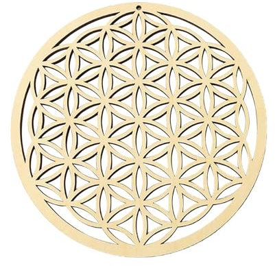 Decorazione da parete con della vita, 30,5 cm, in legno, geometria sacra, arte da parete, scultura spirituale da appendere alla parete, per meditazione, yoga, soggiorno, camera da letto,
