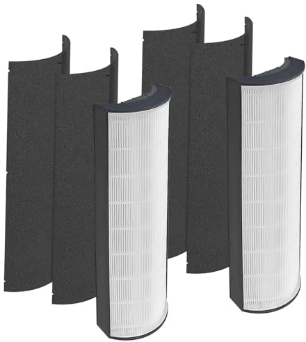 CHAMONNY Elite Filter Replacement PETWRFIL,Compatible with Pure Enrichment PureZone Elite 4-in-1 Air Purifier, 2 H13 True HEPA Filter + 4 Activated Carbon Pre-filters
