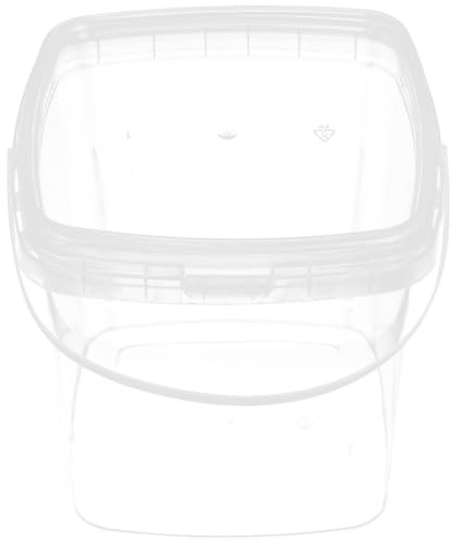MAGICLULU Seau Transparent Alimentaire en Pp 2l avec Couvercle et Poignée, Léger et Étanche, pour Conserver les Aliments Lors de Sorties