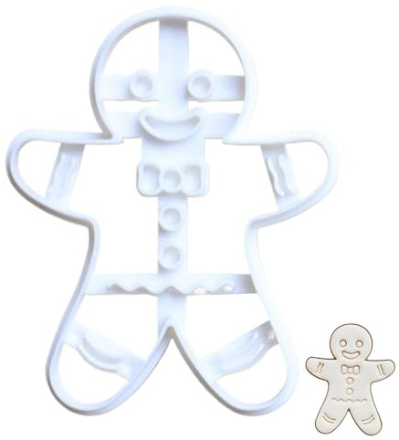 Lebkuchenmann-Keksform, Lebkuchen-Keksform, Weihnachtsplätzchen-Stempelform, Weihnachts-Lebkuchenmann-förmige, dekorative Ausstechformen für die Herstellung von Keksen und Süßigkeiten für Kinder
