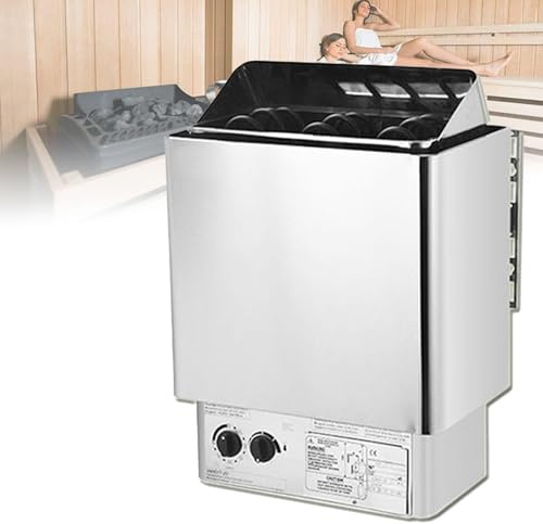 YXKJZHF Stainless Steel Sauna Stove Heater,with Built-in Controller Electric Sauna Heater Wet& Dry Sauna Stove Home SPA Sauna Room (9KW)