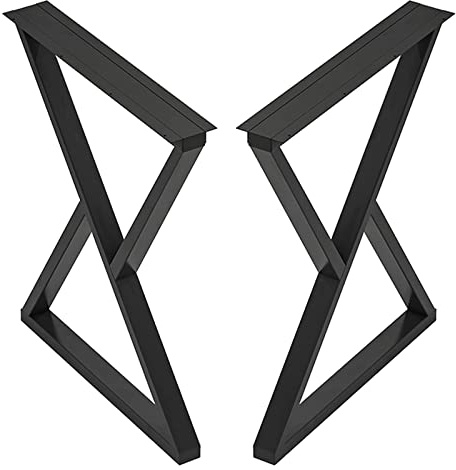 Industrielle robuste Metall-Tischbeine für Bartisch, Schreibtisch, 30 x 100 cm, schwarze Beine mit verstellbarem Sockel, 2 Stück
