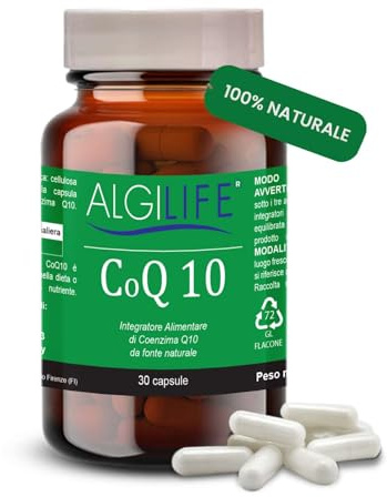 ALGILIFE Coenzima Q10 Integratore ad Alto Dosaggio supporto per il benessere muscolare e cellulare. Antiossidante Integratore Q10 Coenzima per Energia e Vitalità (30 Capsule)