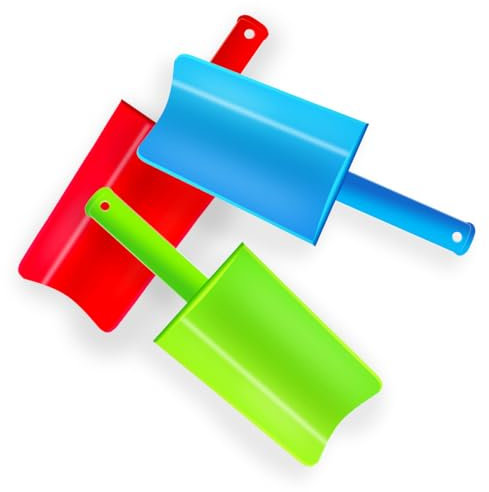 Pelles de Plage pour Enfants, 3 Pièces Pelles à Sable pour Enfants, 23 cm Pelle à Sable de Plage, Pelle Sable en Plastique pour Enfa-nts Idéales po-ur Piscine, Jardin, Plage, Creuser, Baignoire