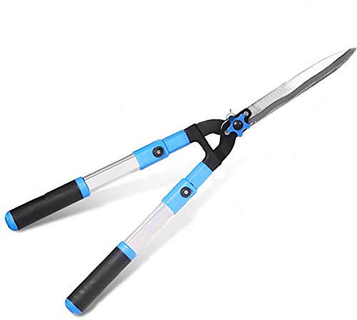 Tijeras de podar telescópicas para ramas gruesas con hoja ondulada para árboles frutales, ahorradoras de mano de obra, para jardinería, ramas altas, césped, setos, bordes, de aleación de aluminio