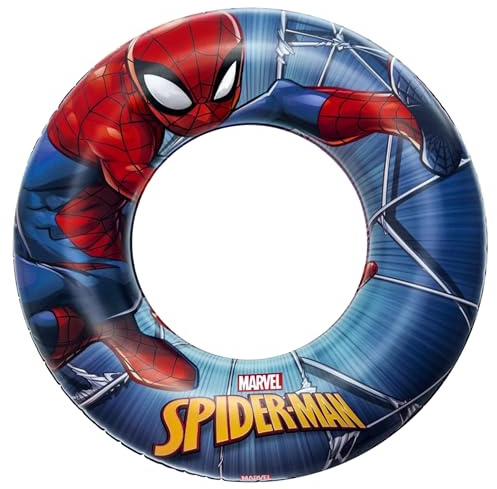 Marvel Spider Man Schwimmreifen für den Strand, aufblasbares Rad, Ponton für Kinderpools 56 cm (Spider-Man)