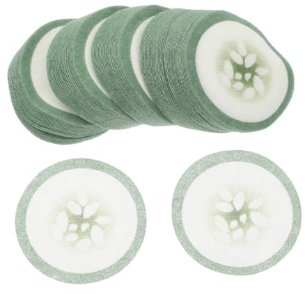 OUNONA Almohadillas Oculares No Tejidas Estampado De Pepino 200 Unidades, Tamaño Estándar, Absorbentes y Transpirables, Para Cuidado Piel y Ojos De Mujeres, Uso Viajes y Hogar