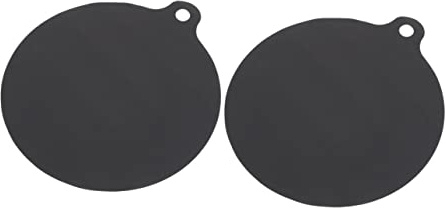 LIFKOME Induction Cooktop Mat and Heat-Resistant Silicone Cooker Pad, Non-Slip Oil-Proof Protective Countertop Mat, Round 165x190mm, 2pcs for Kitchen Cooking and Air Fryer Use