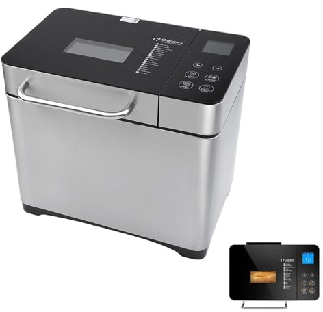 Bread Maker Machine 17-in-1 with Automatic Nut Dispenser, Large Dough Maker with Jam & Yogurt Functions for Homemade Bread Baking