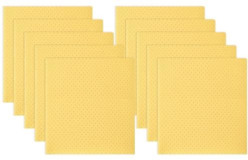 SEESUNO 10 Pcs Car Chamois Leather, 30 x 40cm Reusable Soft Shammy Leather Cloth for Car Detailing, Windows or Motorcycle Cleaning