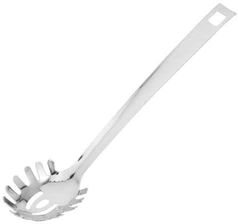 VICASKY Cucchiaio per Pasta in Acciaio Inossidabile Mestolo Multiuso per Noodles e Spaghetti con Design Sicuro e Maneggevole Utensile da Cucina Essenziale per Casa e Ristorante