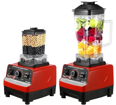 Blender Smoothie Maker,2000W 2-in-1 Multifunctional Blender,2L Professional Smoothie Blender with Dual Jars,For Juicing, Smoothie Making & Ice Crushing,Ideal for Making Smoothies, Shakes and Food Proc