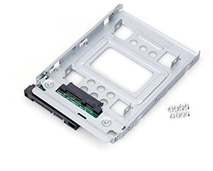 Pack of 2 RGBS 2.5 SSD To 3.5 SATA Hard Disk Drive HDD Adapter Caddy Tray Cage Hot Swap Plug Converter Bracket Compatible with All The 3.5 SATA/ SAS Drive Caddie Trays for HP Dell IBM Lenovo