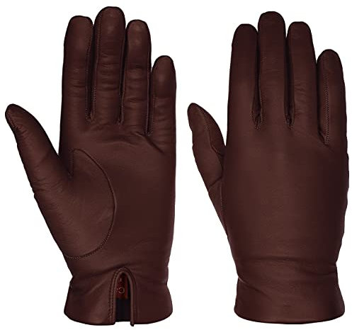 Caridei Classic Fingerhandschuhe Nappaleder Made in Italy Damen Herbst Winter bordeaux 6 1/2 HS